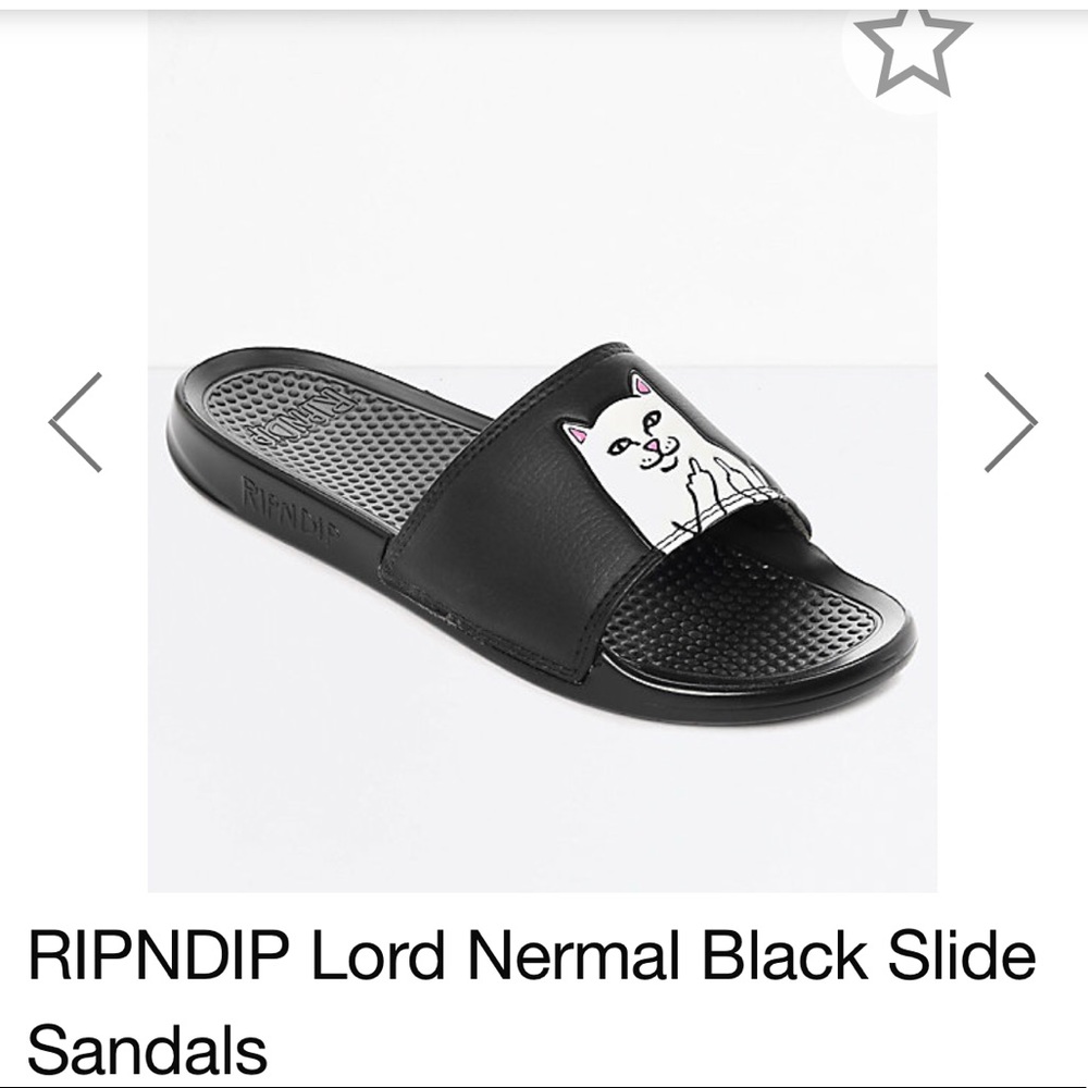 Lord nermal black slide sandals
